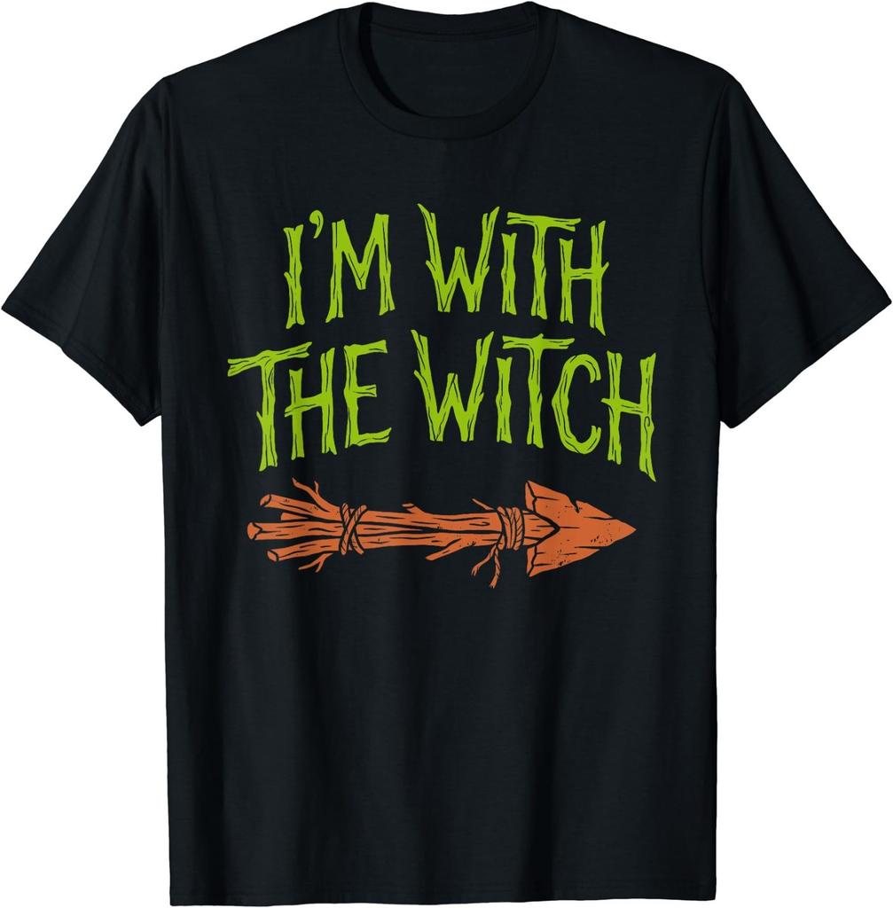 I'm with The Witch Easy Couples Halloween Adult Costume T-Shirt