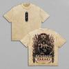 Zaraki Kenpachi Print T-shirt BLEACH Anime Clothing Men Women Cotton Tshirts Vintage Washed Tee Harajuku Male Oversized T Shirt