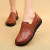 Women Genuine Leather Shoes Spring Autumn Brown Female Casual Shoes Black Mom Ladies Cozy Classic Leisure Loafer Shoes