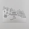 Рождественский дом, елка, снеговик, Санта-Клаус, трафарет для тиснения, форма для DIY Art Handcraft