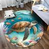 Free shipping! Underwater Turtle Adventure Rug for Kids' Rooms round carpet for home sofa bedroom, gift
