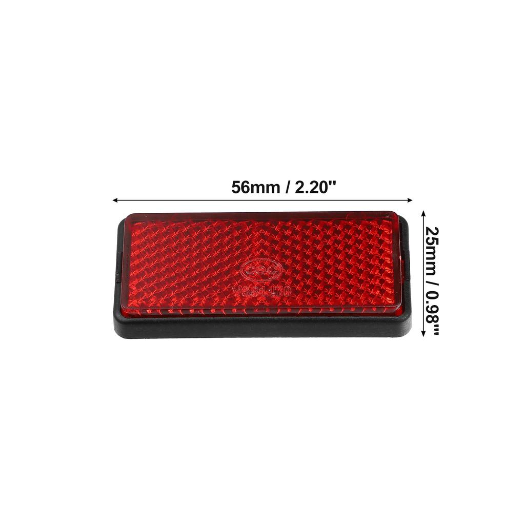 uxcell 2pcs Front Lower Fork Reflector Sticker Rear Saddlebag Side Visibility Reflector Stripe Kit Universal Red