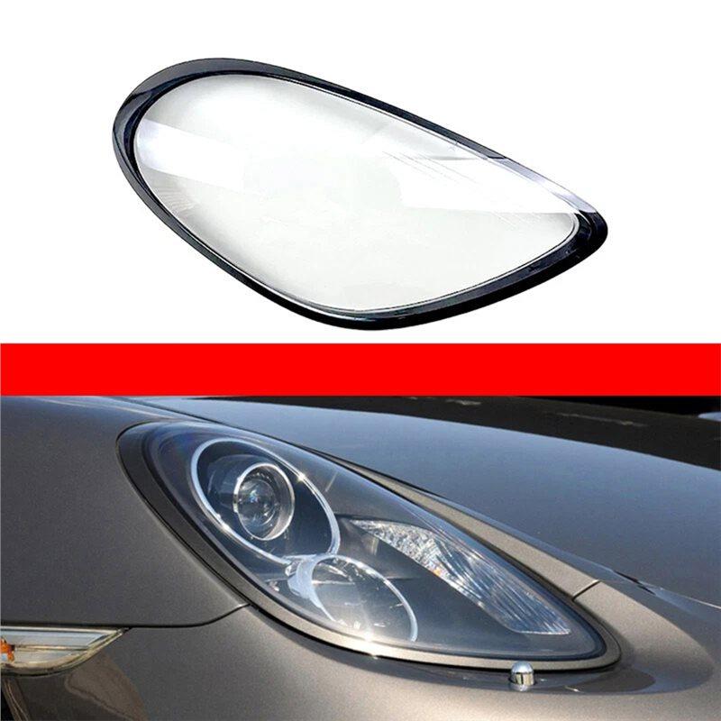 Для Boxster Cayman 981 2013-2016 Передняя фара Стекло фары Крышка фары Прозрачный абажур Оболочка автомобильной фары Детали