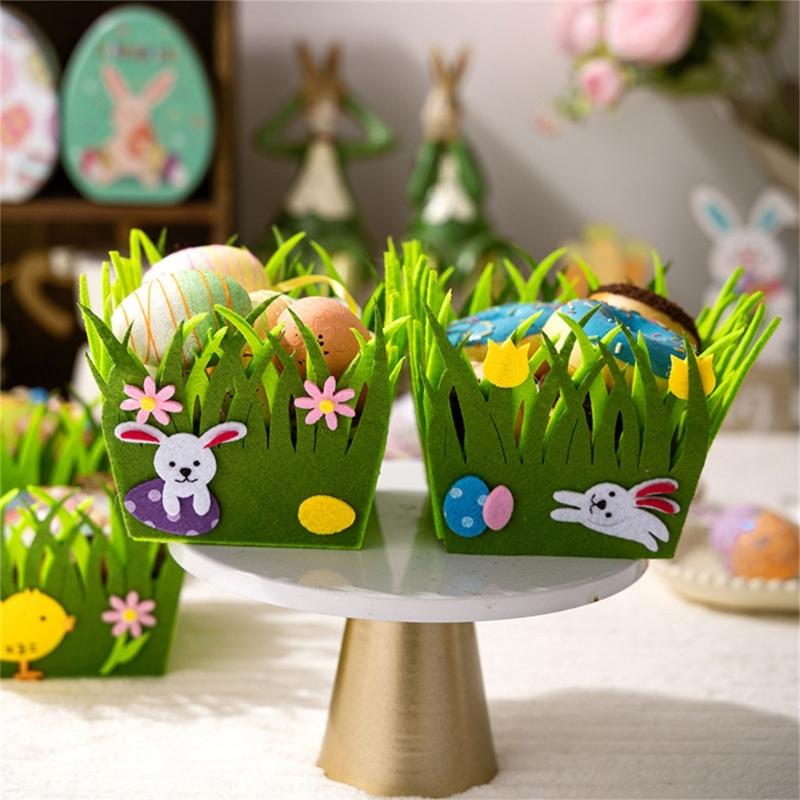 Яркая пасхальная корзина из нетканого материала с красивым рисунком. Идеально подходит для семейных встреч и школьных мероприятий. Легко чистить.