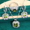 2024 New Luxury Square Zircon Jewelry Set Craftsmanship Fashion New Luxury Ladies Decoration