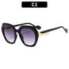 European and American new large-frame personalized color matching sunscreen advanced sunglasses elegant simple and versatile street sunglasses women