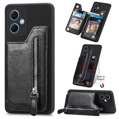 Модный чехол-кошелек на молнии для Xiaomi Poco X6 Pro M6 C65 X5 X4 X3 M4 M3 Pro F5 X5 M5 F3 F4 Xiaomi 11T 12T кожаная задняя крышка