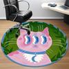 1pc Cat Whiskers Pattern Office Round Area Rug, Indoor Mat Suitable For Office, Under Office Chairs Bedroom Living Room Home Decor, Room Deco