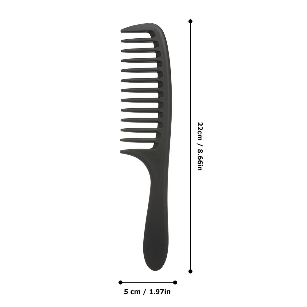 Wide Tooth Comb Detangling Hair Wide Comb Round Teeth Hair Comb Carbon Antistatic Comb