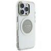 Guess IML Metal Colored Circle Classic Logo MagSafe case for iPhone 16 Pro Max gray