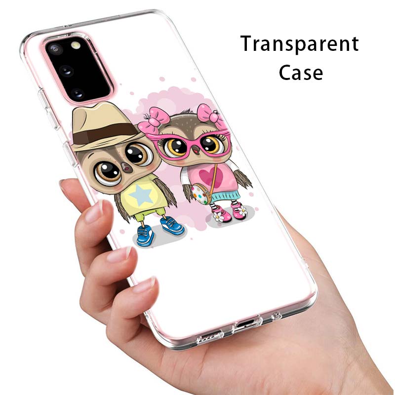 Lovely Animal Owl For Samsung Galaxy S22 Pro S21 S20 FE Ultra S10 S10E Lite S9 S8 Plus S7 S6 Edge Soft Phone Case