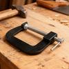 G Clamp 4 Inch Heavy Duty Steel Clamps Set, Cast Iron Frame Black Industrial Strength Clamp for Woodworking, Welding & Building