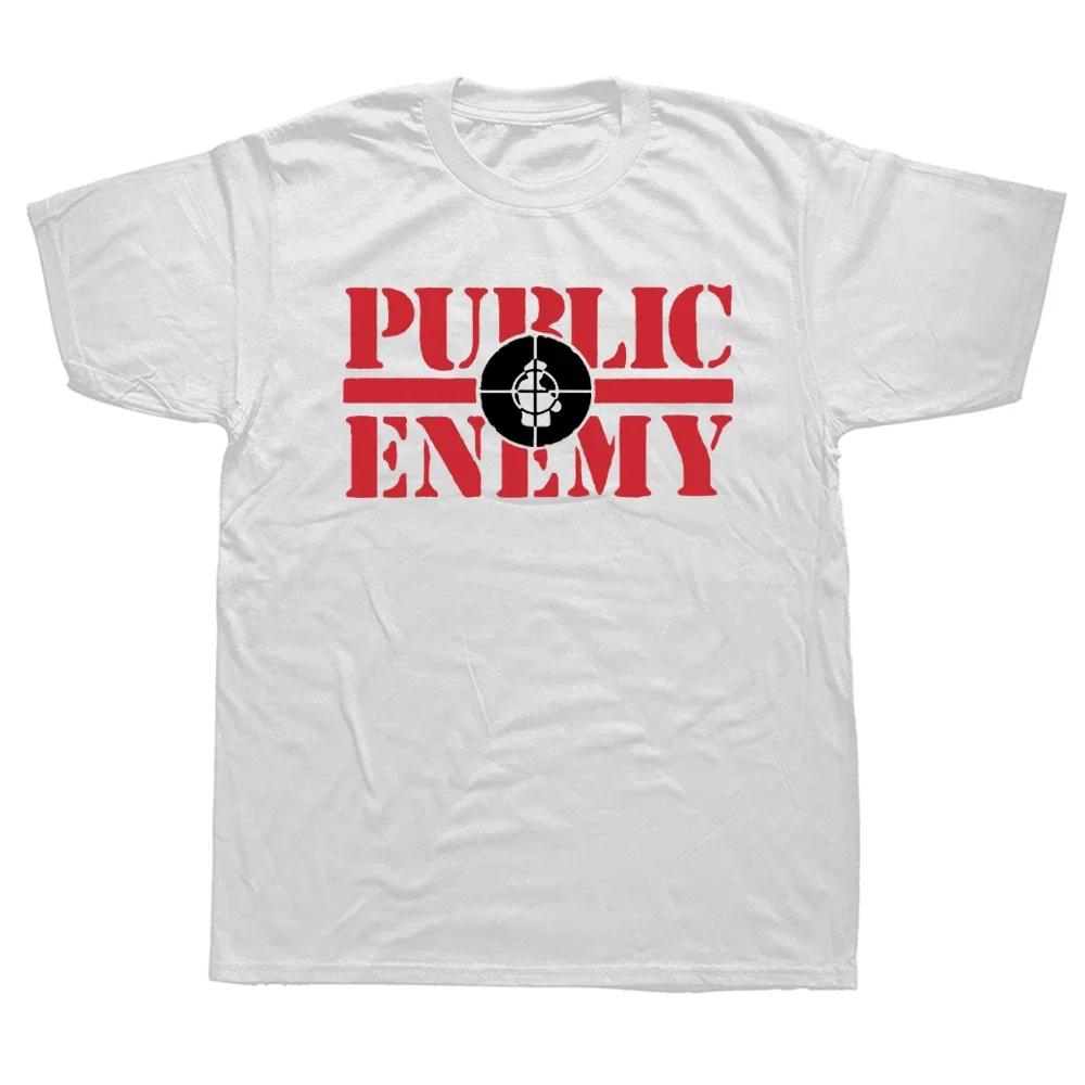 Смешные футболки с принтом Public Enemy, повседневная мода, хлопок, уличная одежда, короткий рукав, летние, мужские, большого размера