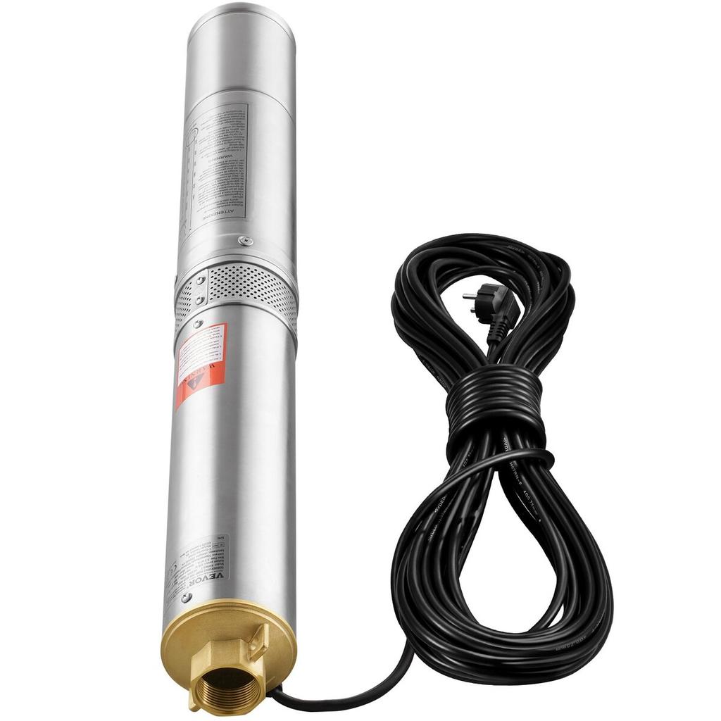 Deep Well Submersible Pump Stainless Steel Water Pump 750W 230V 7.1 m³/h
