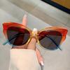 Cat Eye Vintage Sunglasses Women Brand Designer Fashion Gradient Sun Glasses Female Irregular Candy Colors