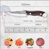 Stainless Steel Kitchen Knife Meat Cleaver Handmade Forged Boning Knife Chef's Knife for Household Wooden Handle Butcher Knife