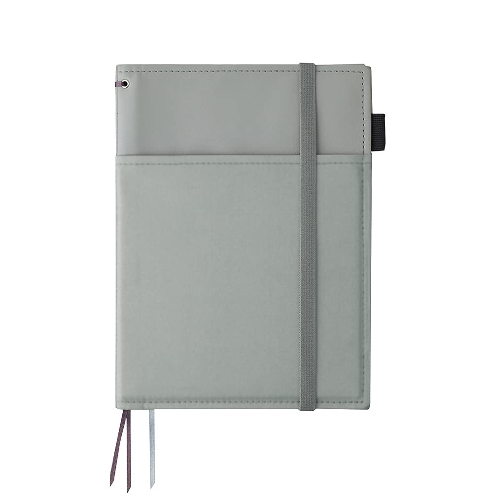 KOKUYO Блокнот на кольцах 50 Обложка, Систематический, Совместимый, A5, Под кожу, Серый, Листы, Нет. V685B-M