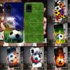 Fire Soccer Football Phone Case For Samsung Galaxy S6 S7 S8 S9 S10 S21 S22 Plus Ultra Soft Black Phone Cover