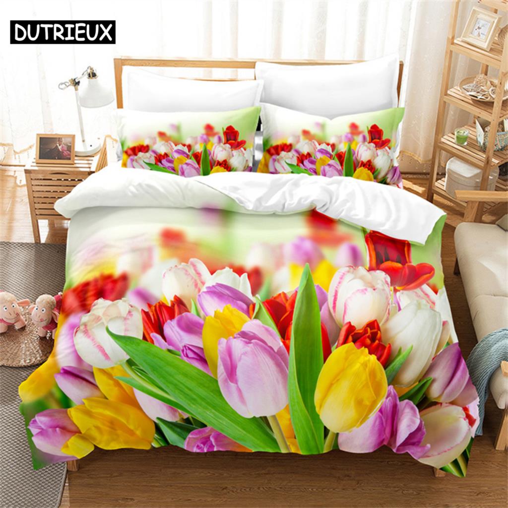 Комплект постельного белья Tulip Scenery Queen, пододеяльник, детский комплект постельного белья, комплект постельного белья King Size, комплект постельного белья