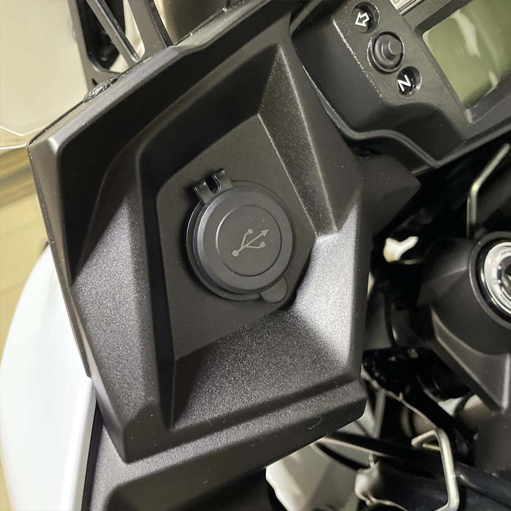 ABS Motorcycle Dual USB Charger Socket USB Charger With Relay Battery Charger Durable Fitment