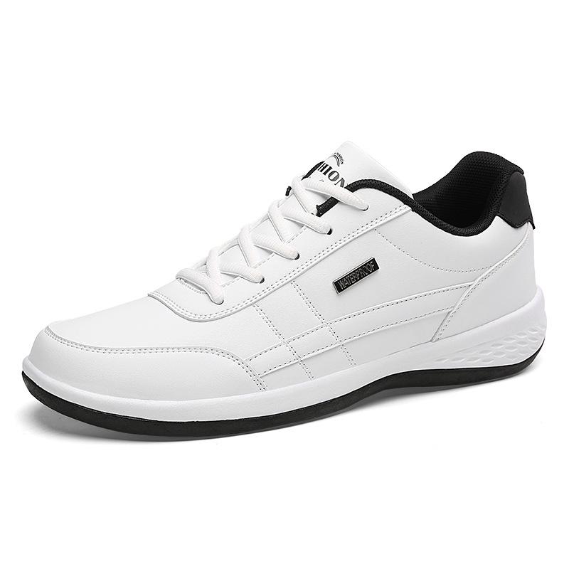Spring men's shoes new large size leather surface small white board shoes casual sports versatile student shoes