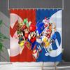 Занавеска для ванной Водонепроницаемая занавеска для душа Цифровая печать Анимация Без перфорации Туалетная перегородка Занавеска Ткань для душа