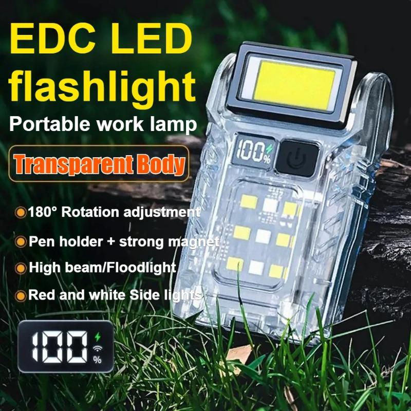 Светодиодный клип-фонарь для шляпы, вращающийся, портативный, перезаряжаемый через USB, мини-фонарик, легкий, для рыбалки на открытом воздухе, езды, кемпинга, налобный фонарь