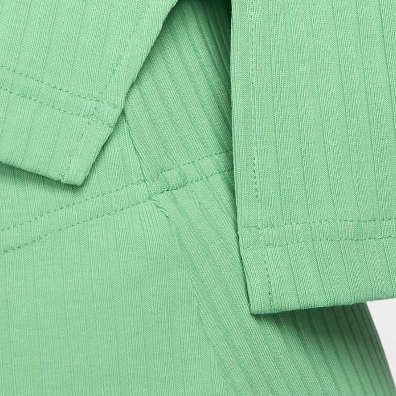 Nike Sportswear Ribbed Jersey Short-Sleeve Top Green DV7871-363