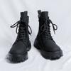 Fashion Leather Men's Boots High-Top Thick Bottom Outdoor Boots Luxury Ankle Boots for Men Motorcycle Casual Boots  Male Boot