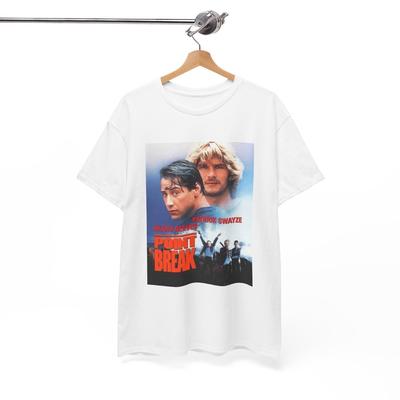 Футболка Point Break Винтажный Постер Фильма Ретро Киану Унисекс Плотный Хлопок Унисекс Футболка