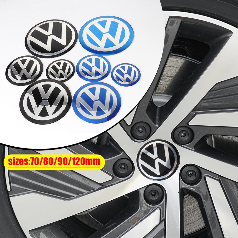 4PCS 70/80/90/100/120MM Car Wheel Center Hub Cap Emblem Stickers for Volkswagen VW Golf 6 7 MK4 TSI TDI Magotan B5 B6 B7 GTD zp8