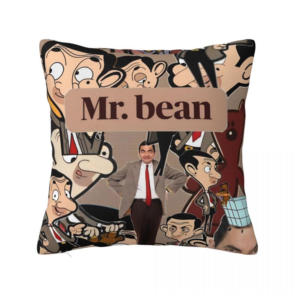 Cartoon Mr. Bean Rowan Atkinson Comedian Pillow Cover Cushion Cover Soft Pillow Case Pillowcases For Wedding Party Home Decor