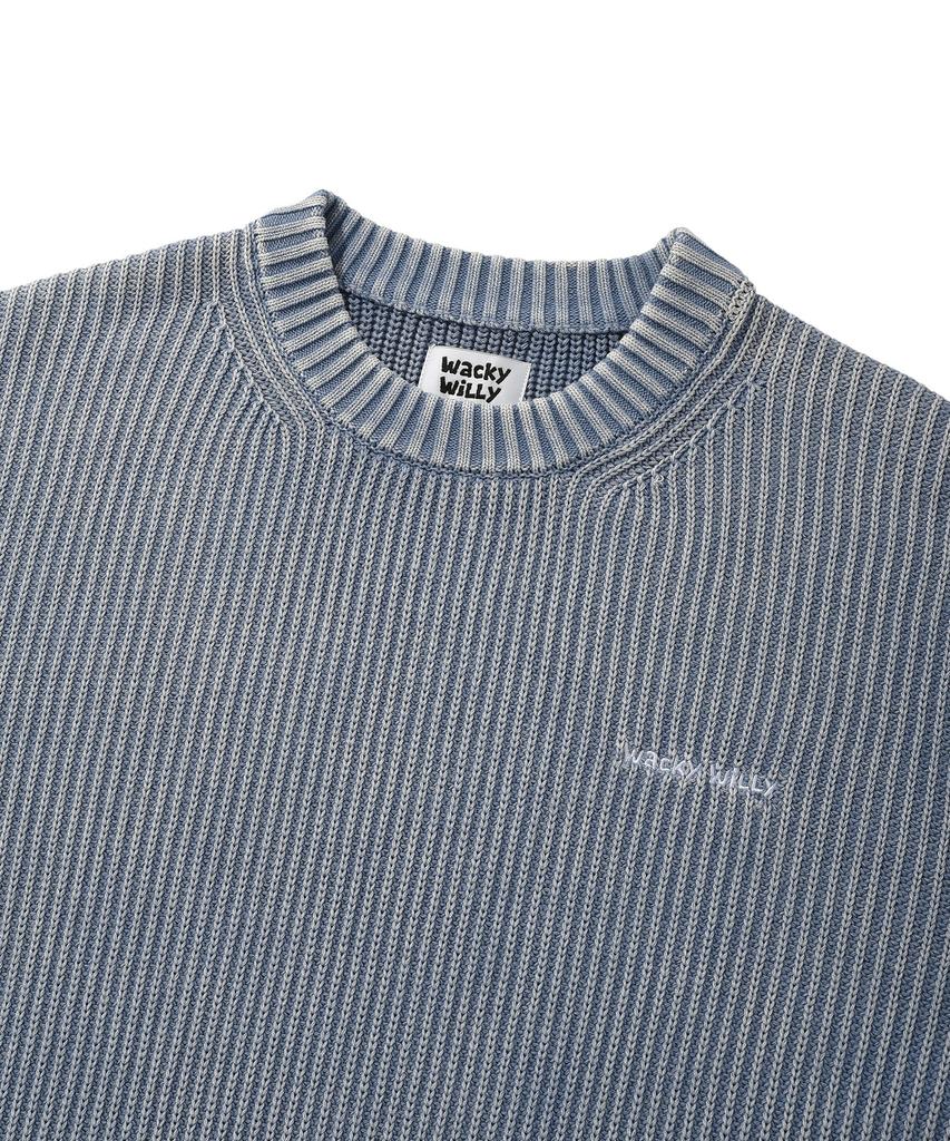 WACKY WILLY Pigment Pullover Knit Blue