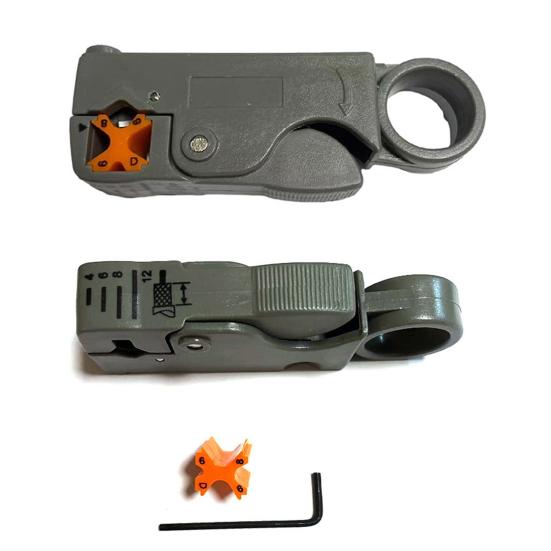 1/2/3 шт. вращающийся коаксиальный коаксиальный кабельный резак с регулируемой глубиной резки компактный дизайн портативный коаксиальный кабельный резак