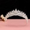 Свадебная корона-ободок со стразами, свадебные украшения, тиара, сплав, ободок