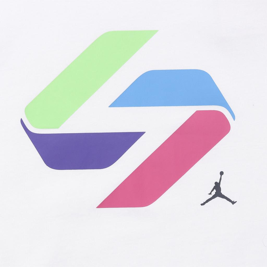 Jordan T Shirts Men's White Crew Neck Moderate Straight Fit DV5537-100