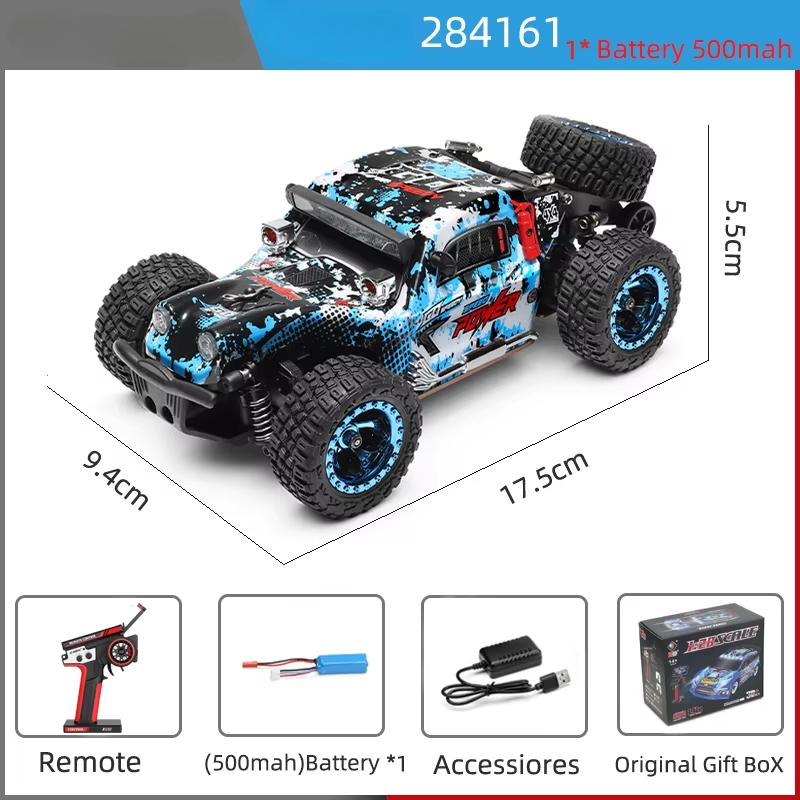 Новая 1/28 машина с дистанционным управлением 284010 4WD внедорожник 2.4G 30 км/ч высокоскоростная легкосплавная машина с шасси из сплава с фарами игрушечная гоночная машина для детей подарок для мальчиков