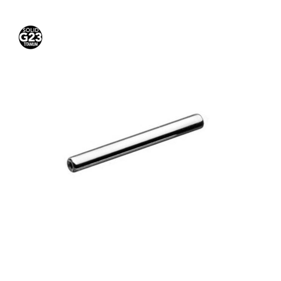 Пирсинг из титана G23 с внутренней резьбой, прямая штанга - 16G/14G для переносицы, языка и барабанной перепонки.