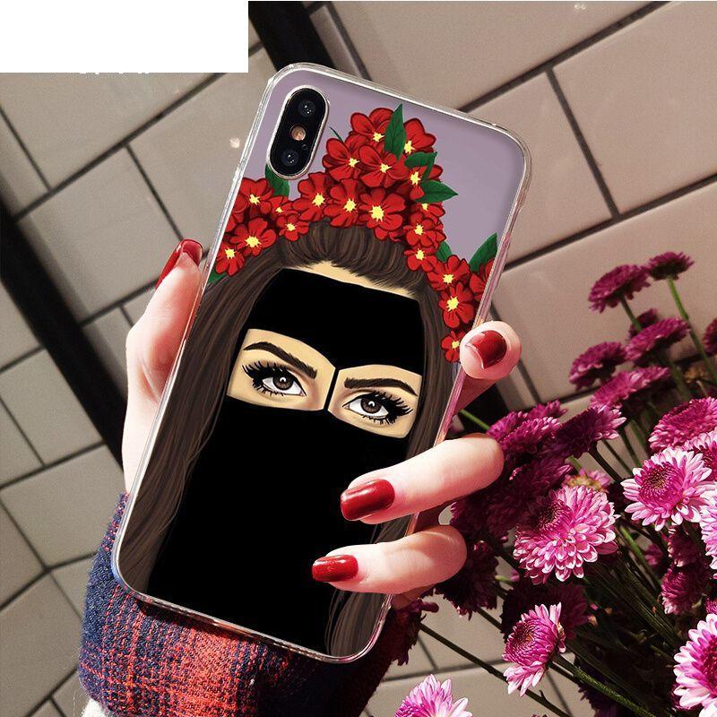 Мусульманский исламский арабский хиджаб, лицо, гриль, глаза, Коран, чехол для телефона для iPhone 11 12 13 pro max X XS MAX 6 6s 7 7plus 8 8Plus 5 5S SE XR