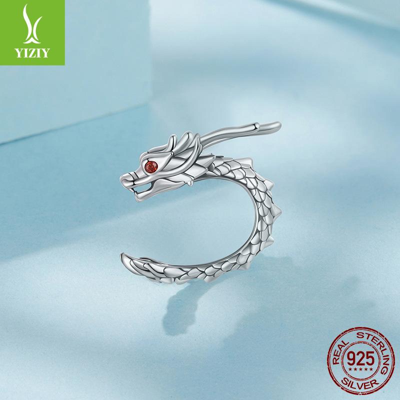 Ретро Персонализированные Серьги-Драконы Клипсы для козелка уха, Средневековые Серьги на удачу из стерлингового серебра S925, Серьги