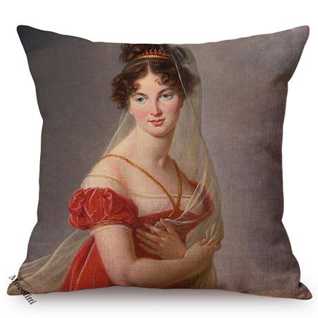 Famous Netherlands Painter Frans Hals Realism Painting Sofa Decorative Cushion Cover Elegant Lady Vintage Portrait Pillow Case