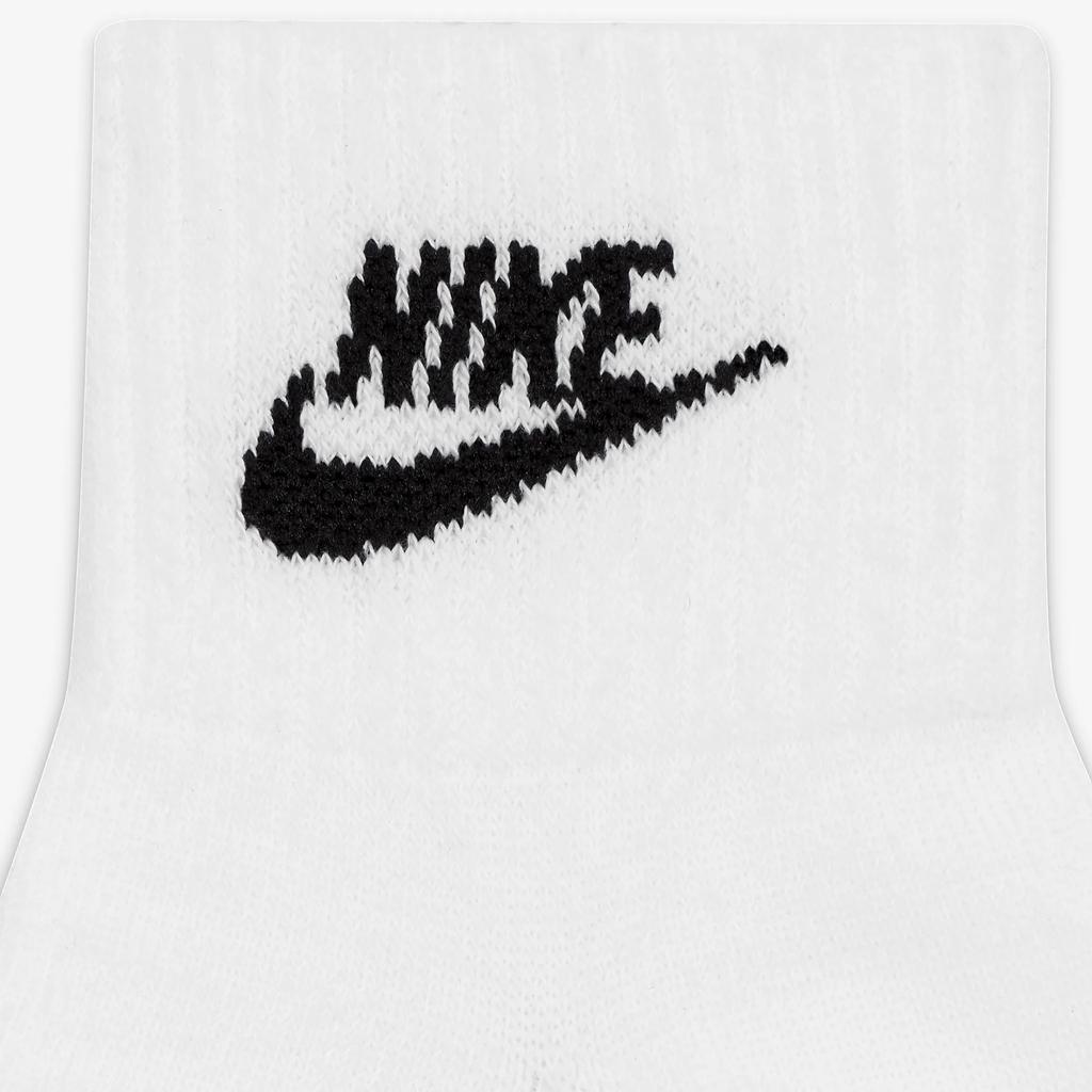 Nike Носки унисекс, комплект из 3 пар, белые, DX5074-101
