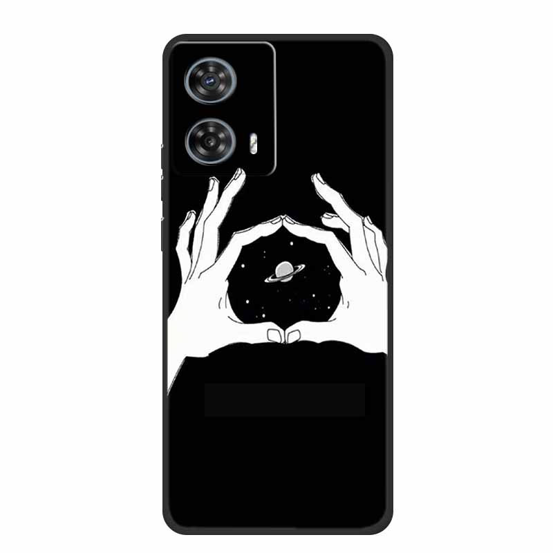 Чехол для телефона Motorola Edge 50 Fusion Задняя крышка Черный силиконовый мягкий чехол Для Moto Edge 50 Fusion Чехол 6.7" Funda Shell