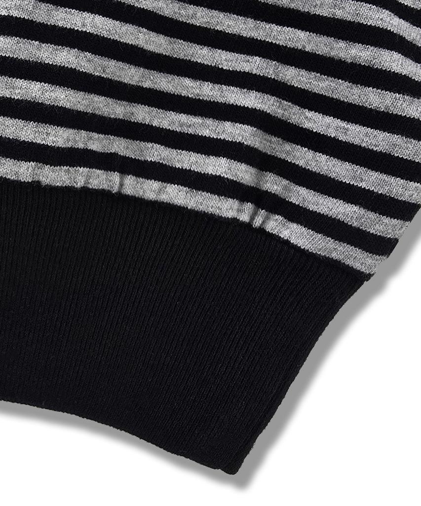 DISTN9NE Label Striped Long Sleeve Tee Lr5Tu522_2 Color