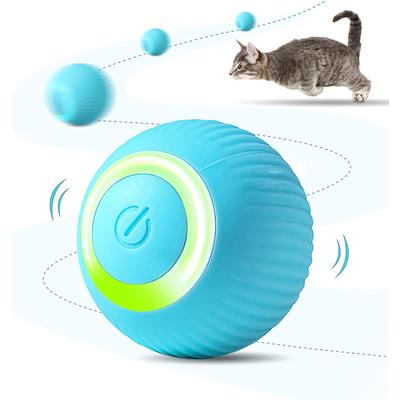 Интерактивная игрушка-мяч для кошек, интеллектуальные игрушки для кошек со светодиодными лампами, автоматически движущийся катящийся мяч для кошек, живущих в помещении, автоматическая игрушка для кошек
