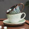 Creative Kiln Changes Mug and Dish Set Japanese Retro Ceramic Tea Cup Beverage Cup Household Latte Coffee Cup Water Cups