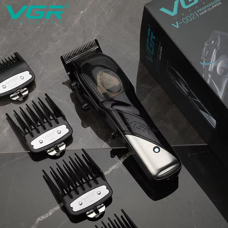 Stainless Steel Rechargeable Electric Hair Clipper Shaver Gradient Fine Trimming with Base Household Electric Shaver Rechargeable Dual-purpose