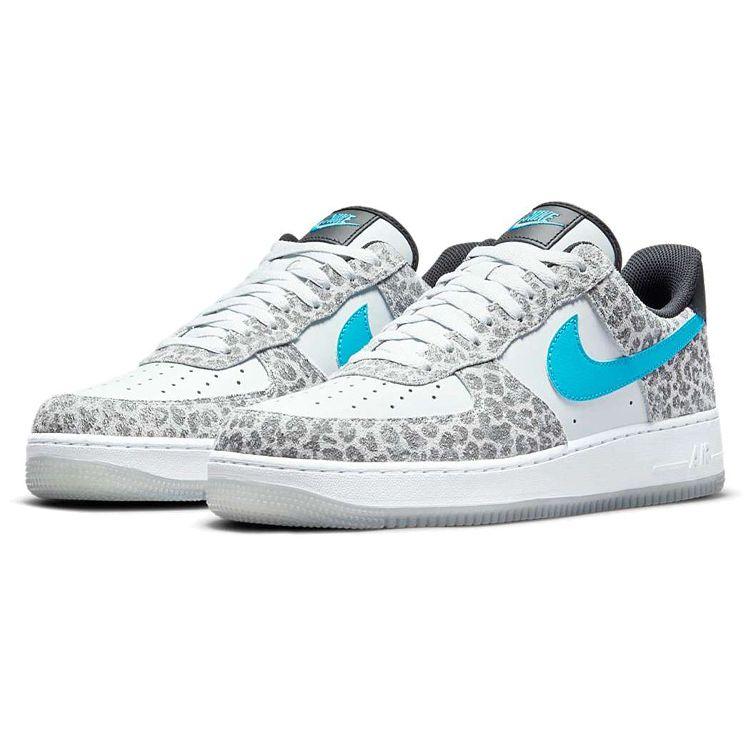 Nike Мужские кроссовки Air Force 1 Low Premium Snow Leopard Белый Чистая Платина Голубой Ярость DJ6192-001