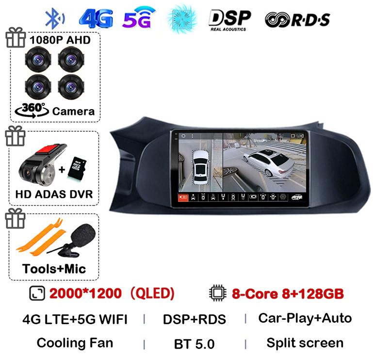 Android 14 Carplay Auto Car Radio For Chevrolet Onix 2012 - 2019 Multimedia Video Player Stereo Audio 2Din GPS WIFI+4G Head Unit