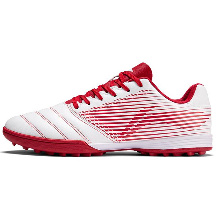 Li Ning TF Искусственный газон Синтетическая кожа Нескользящие Износостойкие Футбольные бутсы Мужские Белый Красный ASTQ005-1